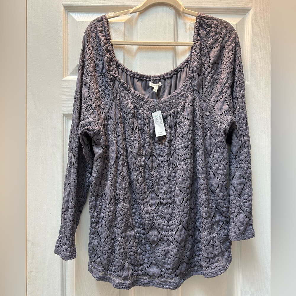 Maurices purple stretch lace top